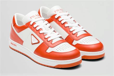 tan prada sneakers|prada downtown sneakers.